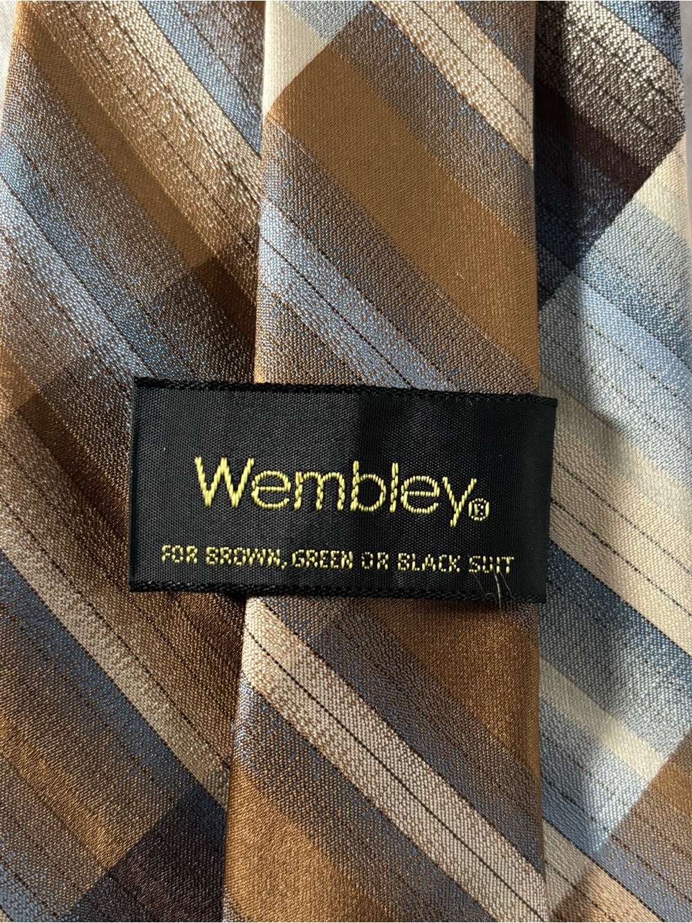 Wembley Brown and Light Blue Diagonal Stripe Tie